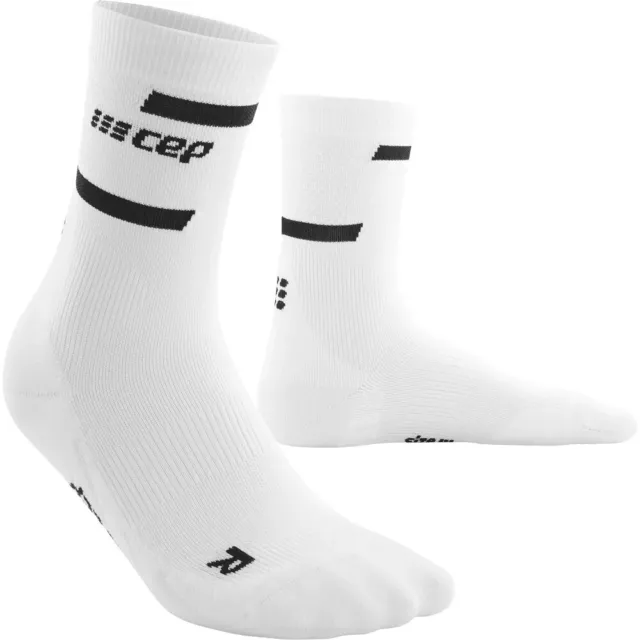 Cep - The Run Compression Socks 4.0 Mid Cut Bianco Donna