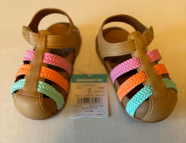 REEF LITTLE WATER BEACHY sandals, malibu smoothie, KIDS SIZE 7, New