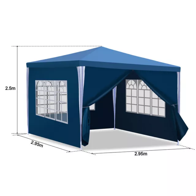 Pavillon Partyzelt Festzelt Terrassenpavillon Seitenteile Gartenlaube 3x3/3x6m