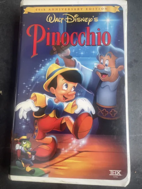 Disney Pinocchio Movie 60th Anniversary Gold Collection VHS ISBN 0-7888-1955-0