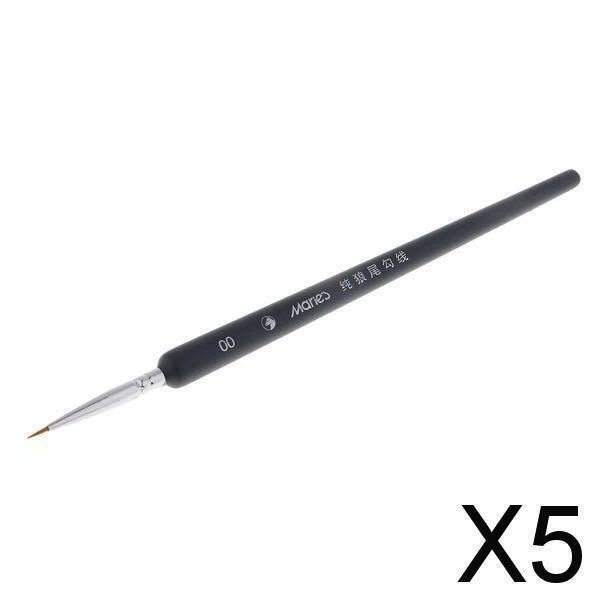 5X Pennello a punta tonda Nail Art Acquerello Pennello acrilico L.