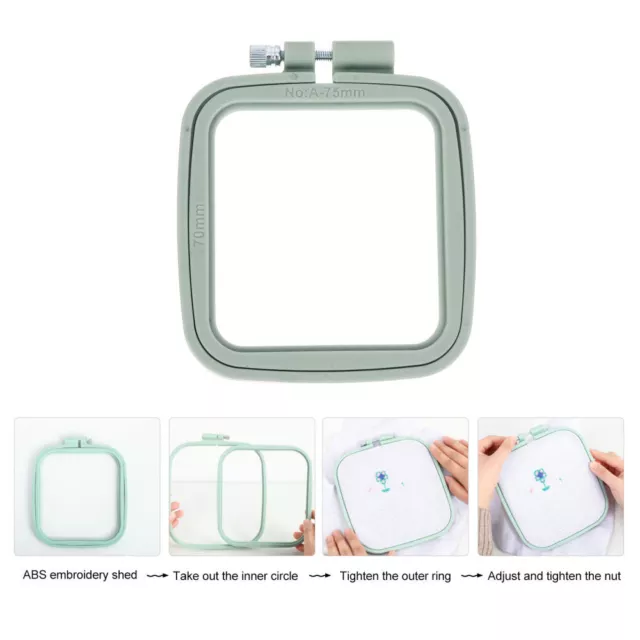 5 Pcs Square Embroidery Stretch Sewing Hoop for Pendant Mini