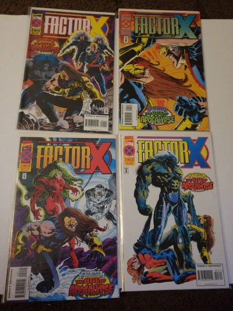 Factor X issues 1-4 (Marvel 1995, comic book lot/run) 2 3 Age of Apocalypse. Nm