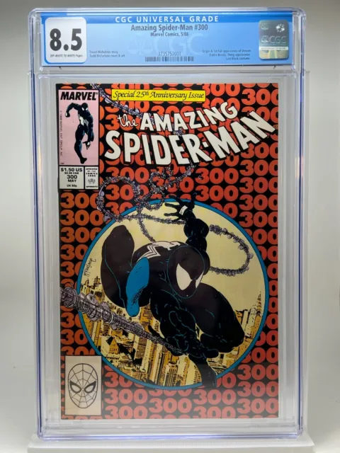 Amazing Spider-Man 300 ~ CGC 8.5 ~ OW-W Pgs ~Origin & 1st full appear. of Venom