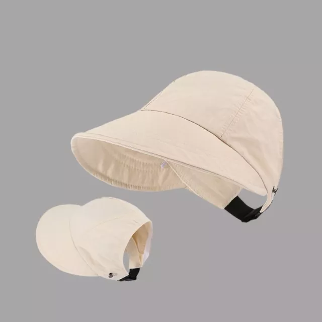 FOLDABLE FISHERMAN CAP Empty Top Sun Protection Hat Wide Brim Hat Women ...