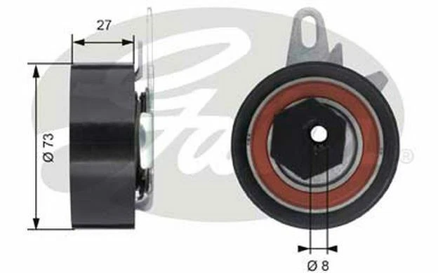 GATES Galet tendeur pour AUDI A6 VOLKSWAGEN LT T43047 - Pièces Auto Mister Auto
