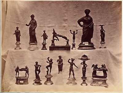 Albumen Photo Of Beautiful Roman Bronze Statues