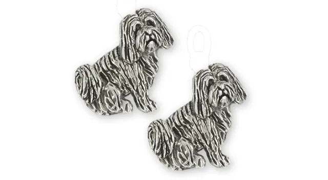 Tibetan Terrier Jewelry Sterling Silver Handmade Tibetan Terrier Cufflinks  TTR4