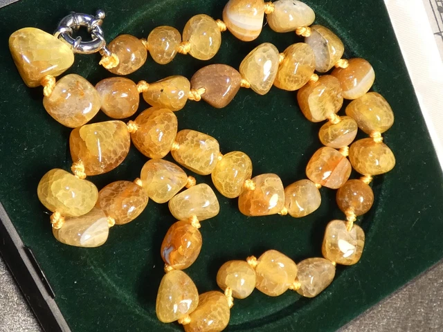 Collier pierres Agates de style vintage 69 gr