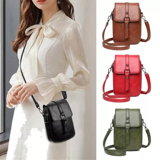 Multipurpose Cross-body Purse PU Leather Handbags Fashion Shoulder Pouch  Women
