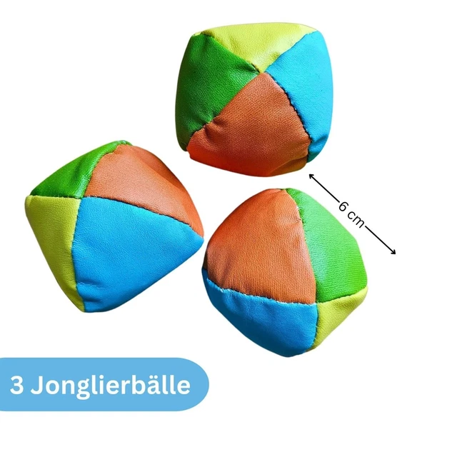 Jonglierbälle Set – 3 Stück, Aus PU-Leder, Weich & Leicht, Ideal Für Anfänger Und Fortgeschrittene