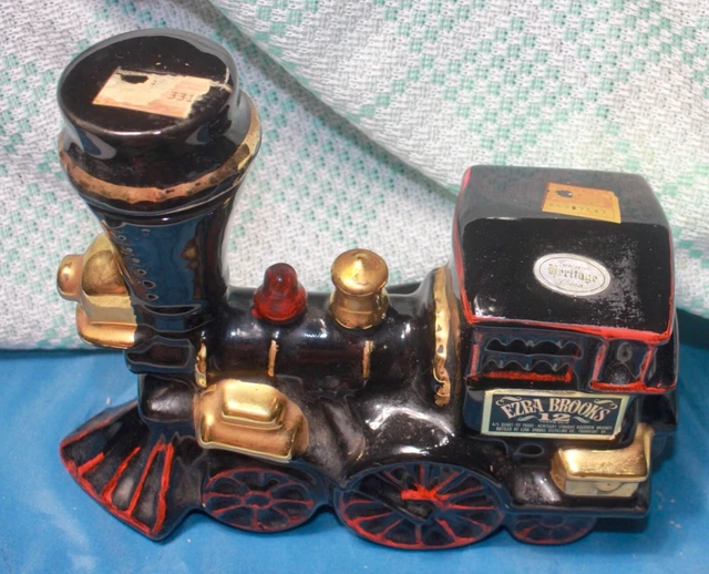 Vintage Ezra Brooks Railroad  Steam Engine Decanter