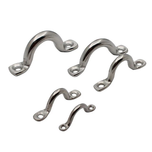 Nuovo Utile Practical Alto Qualità Sella Clip Eye Cappucci Acciaio Striscia Filo