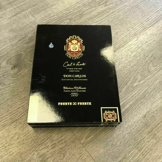 Arturo Fuente Don Carlos Anniversary Robusto Empty Wooden Cigar Box 8x10.5x2