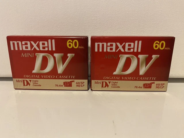 Maxell Mini DV Digital Video Cassettes 60 Mins - LOT OF 2 - Sealed - Brand New