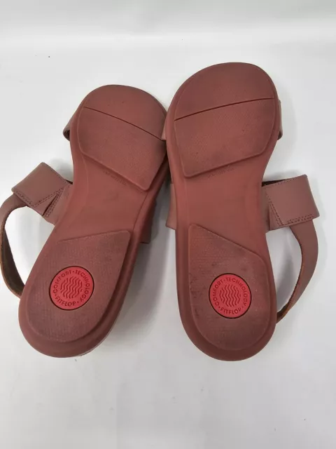 Fit Flop Gracie Mauve Leather Sandals Size 8 3