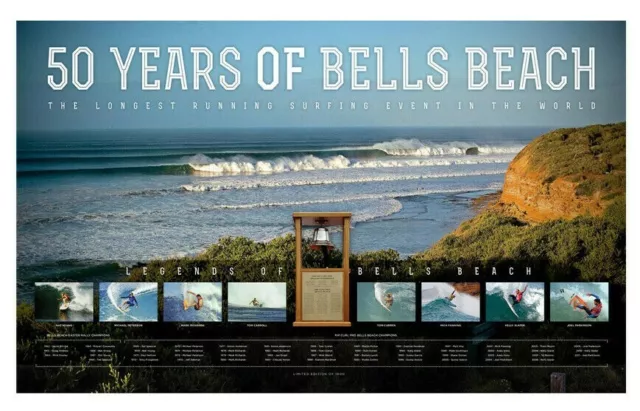 50 Years Bells Beach Surfing Limited Edition Print Slater Fanning Parkinson