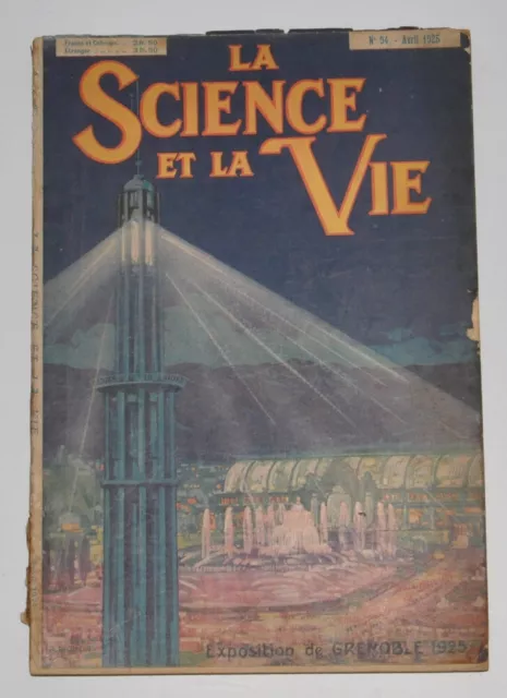 Revue La science et la vie n°94 avril 1925