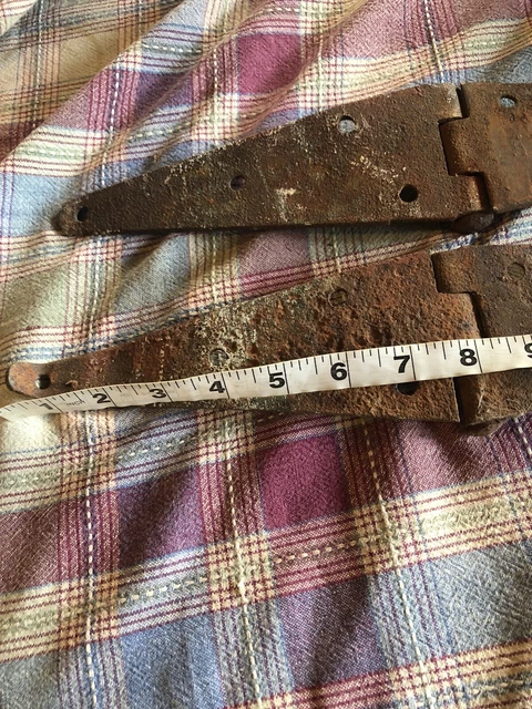 Vtg Lot Of 2 Barn Strap Hinges Farmhouse Gate Rustic Decor See Below 12