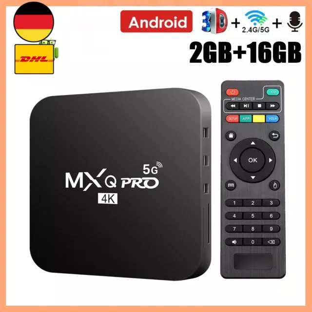 Smart TV BOX MXQ PRO 4K Android 2+16GB WIFI HDMI Quad Core Player Tastatur Retoo