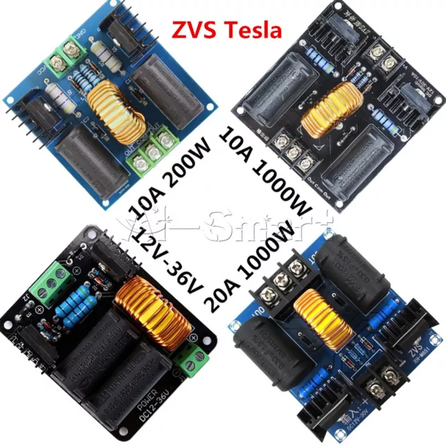 ZVS Tesla Flyback Driver Board 10A/20A 200W 1000W 12-30V 12-36V Acrylic Case Kit