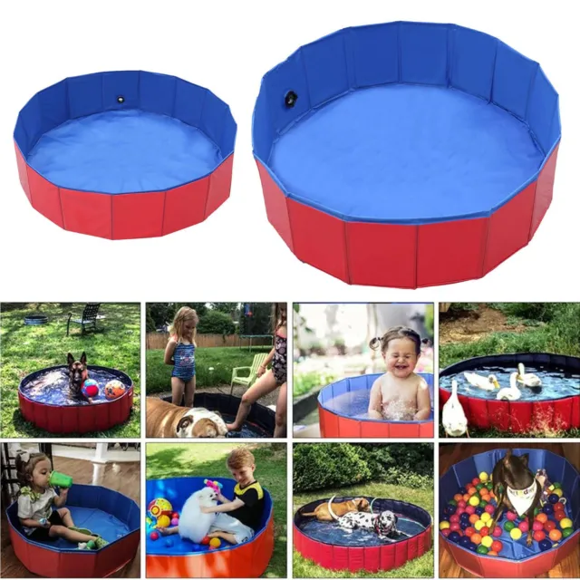 Pet Swimming Pool For Dog Cat Bath Animal Washing Outdoor Portable Folding Tub