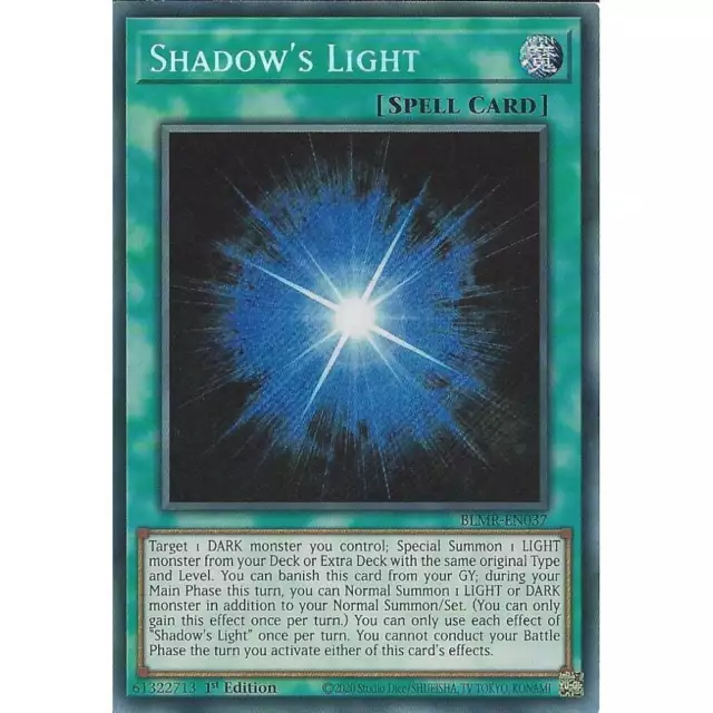 BLMR-EN037 Shadow's Light : Secret Rare Card : 1st Edition YuGiOh TCG