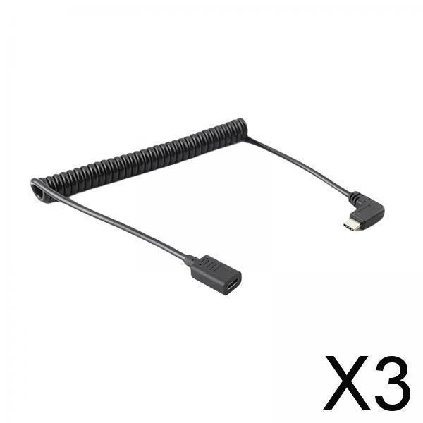 Oluote Cable Audio Connecteur Plaqué Or à Angle oit Cable 3,5 mm à Angle oit Cable Double Jack