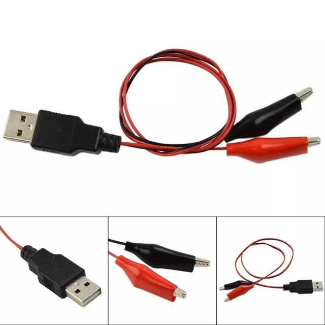 Hochwertiger Alligator Test Clip auf USB Stecker/Buchse Verbindungskabel 50 cm
