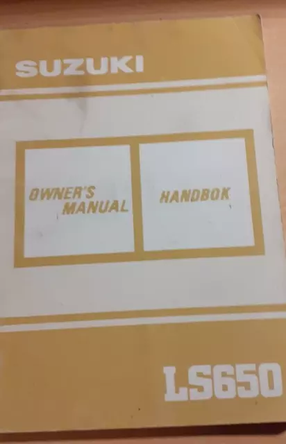 SUZUKI LS650 Owners Manual Inc wiring Diagram - English Swedish 1990 copy.