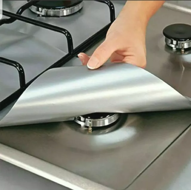 4X Reusable Gas Range Stove Hob Protector Liner Non Stick Gas Cooker Cover