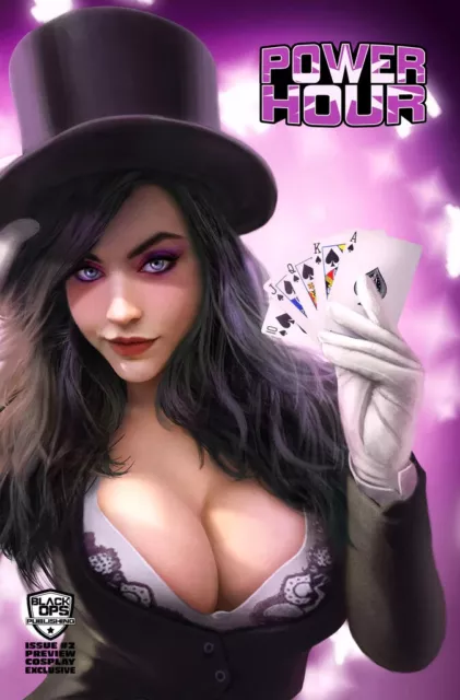 Power Hour #2 Preview Augusto Top Hat Trade Variant Cover Black Ops Publishing