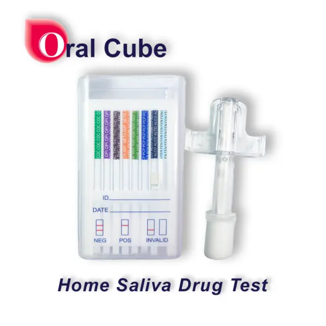 Home Saliva Mouth Drug Test 6 Panel AMP50/BZO50/COC20/MAMP50/OPI40/THC12 (3pcs)