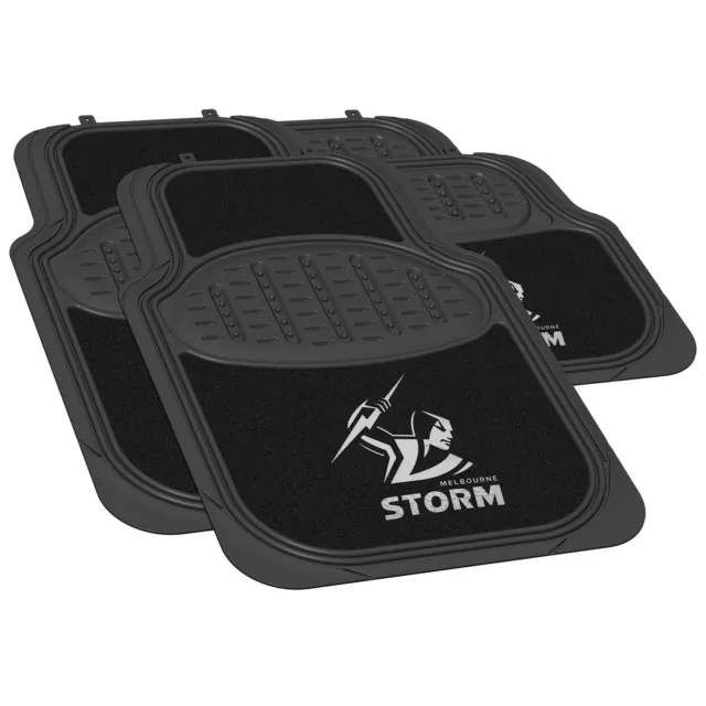 84031 Melbourne Storm Nrl Team Logo Set Of 4 Car Floor Mats Motoring