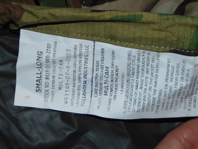 Nwot Usgi Issue Ecwcs Gen Iii Wet Weather Parka Multicam Ocp Small Long 3