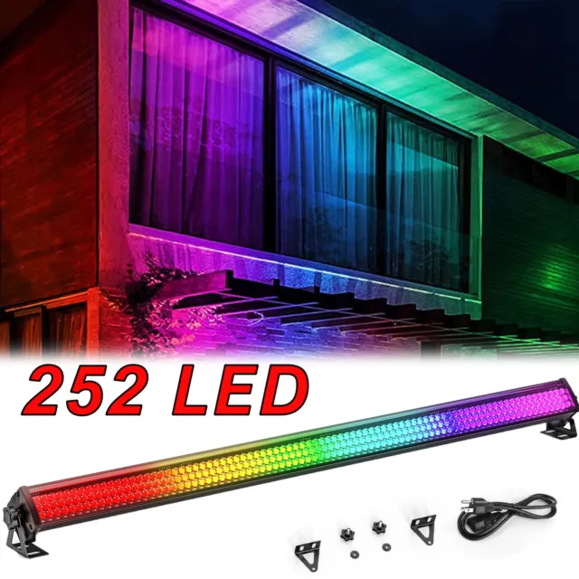 252 LED RGB Wall Wash Bar Light DMX512 DJ Party Disco Stage Show Display