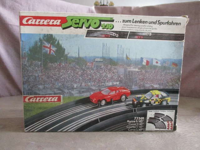 CARRERA 4 RAILS COURBES CIRCUIT ROUTIER  neufs 1/45° en boite  réf 77501