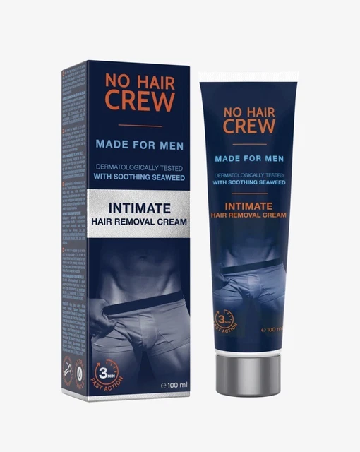 NO HAIR CREW Enthaarungscreme Intimbereich -  Extra Sanfte Haarentfernung Männer
