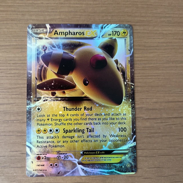 CARTA POKÉMON BASIC Ampharos EX HP170 #27/98 - Holo EUR 5,51 - PicClick IT