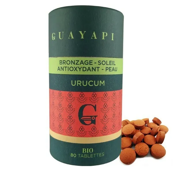 Urucum 600 mg bio 80 comprimés bronzage soleil peau Guayapi
