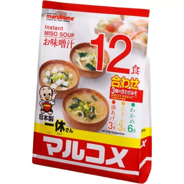 Marukome Ikkyu-San Ikkyusan Awase Miso Soup 12pc 222g x 2 packs