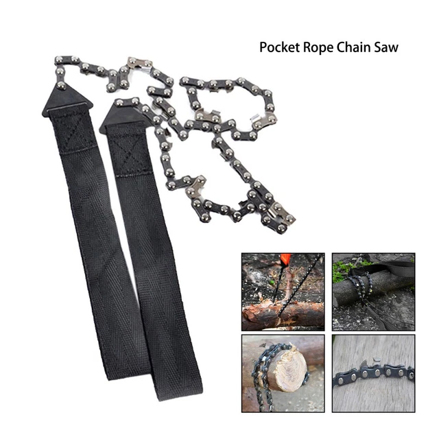 Pocket Chain Saw Chainsaw Camping Hiking Survival Hand Tool Wood zipper