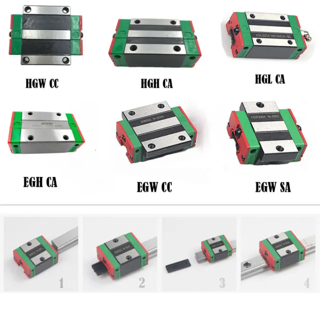 Original HIWIN Linear Rail Block Carriage for CNC Automation, HGH/HGL/EGH