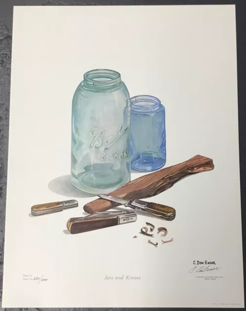 C. Don Ensor Art Print “Jars and Knives” Limited Edition Signed (W)