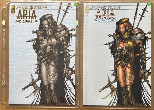 Aria Jay Anacleto Sketchbook #1 Gold Linen Variant & Regular Cover