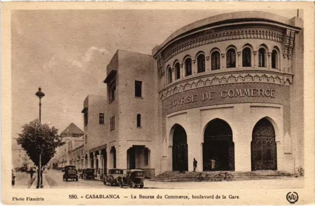 CPA AK MAROC CASABLANCA - La Bourse du Commerce, boulevard de la Gare (92930)