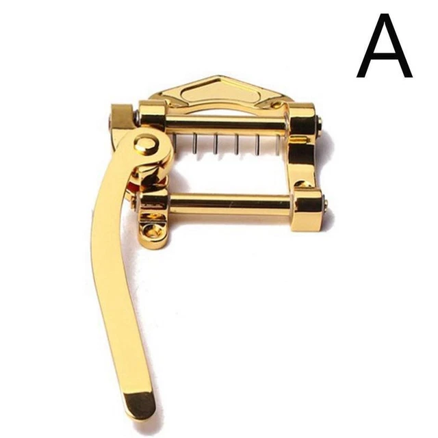 Gold Guitar Vibrato Bridge Tremolo Unit Tailpiece Flat Top For TeleSG Body LP E3