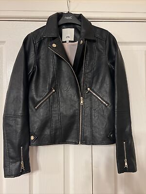 Girls River Island Faux Leather  Jacket Age 11-12 New With Out Tags  Black
