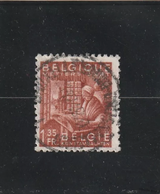 L5999 BELGIQUE timbre Y&T N° 763 de 1948-49 " Dentelles " Oblitéré