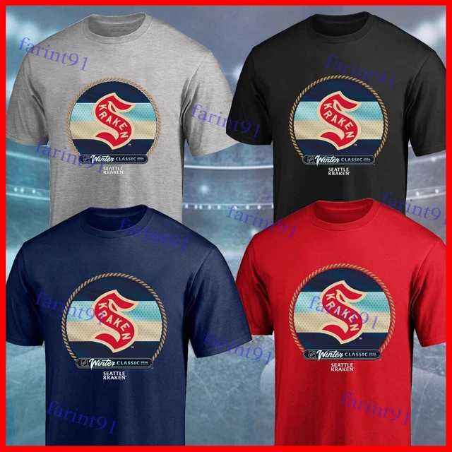 SALE!!! SEATTLE KRAKEN 2024 Winter Classic Team Hockey T Shirt All Size
